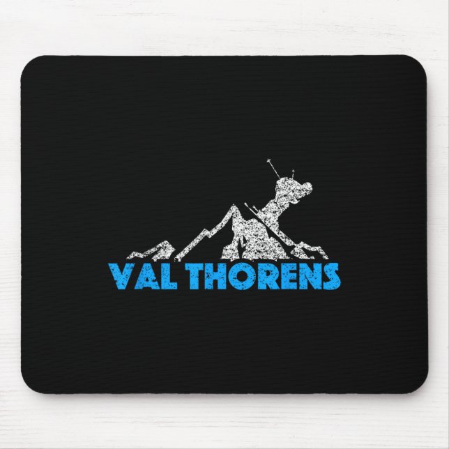 Mousepad Val Thorens Skiing Snowboard França Resort Dist (Frente)