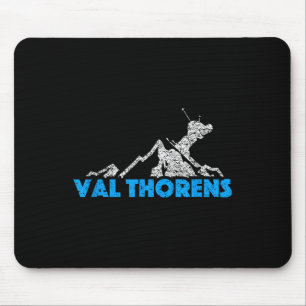 Mousepad Val Thorens Skiing Snowboard França Resort Dist