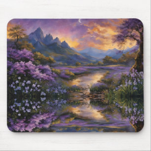 Mousepad Vale da Montanha lavanda em Dawn