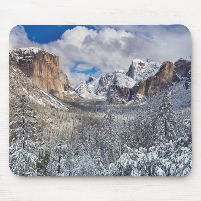 Mousepad Vale de Yosemite na neve (Frente)