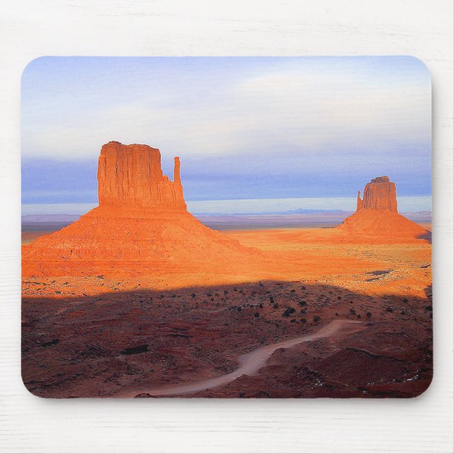 Mousepad Vale do monumento no por do sol (Frente)