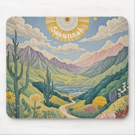 Mousepad Vale do Tranquilo: Paisagem Pastel
