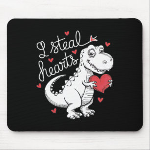 Mousepad Valentine Dinossauro Fofo Roubo Corações Para Home