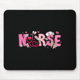 Mousepad Valentine Nicu Icu Er Rn Enfermeira Scrub Top Mulh