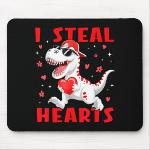 Mousepad Valentine Roubo Corações T-rex Dinossauro Bebê Men