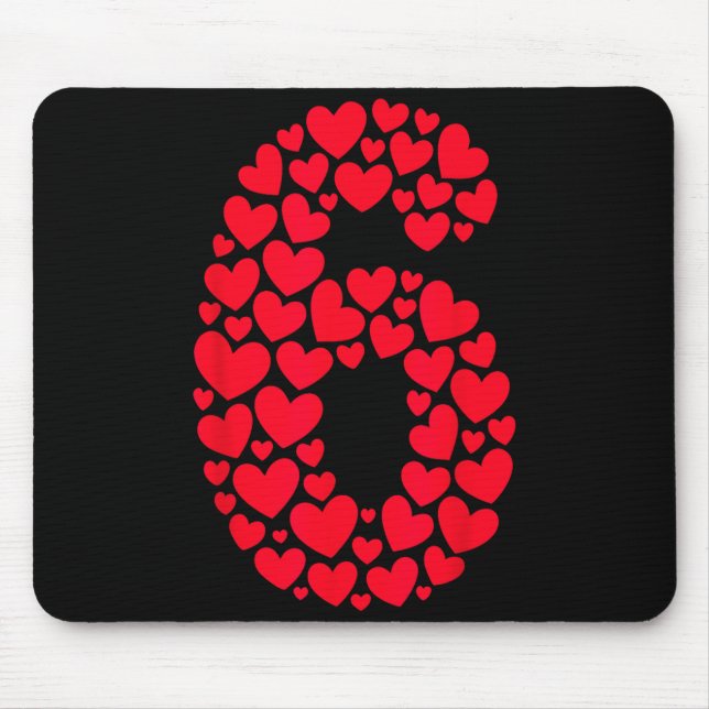 Mousepad Valentine’s Day 67 Filled With Heart Funny Six Sev (Frente)