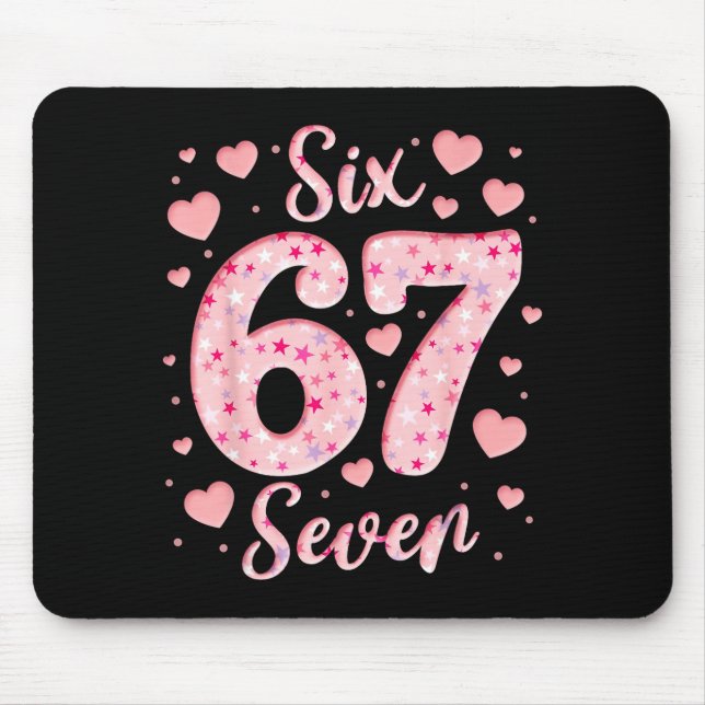 Mousepad Valentine’s Day 67 Meme Filled With Hearts Funny S (Frente)