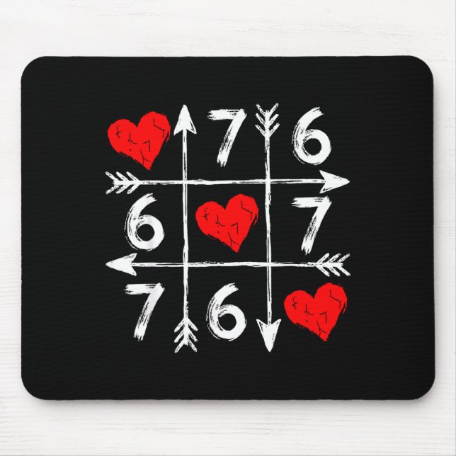 Mousepad Valentine’s Day 67 Six Seven Meme Love 6 7 Heart C (Frente)