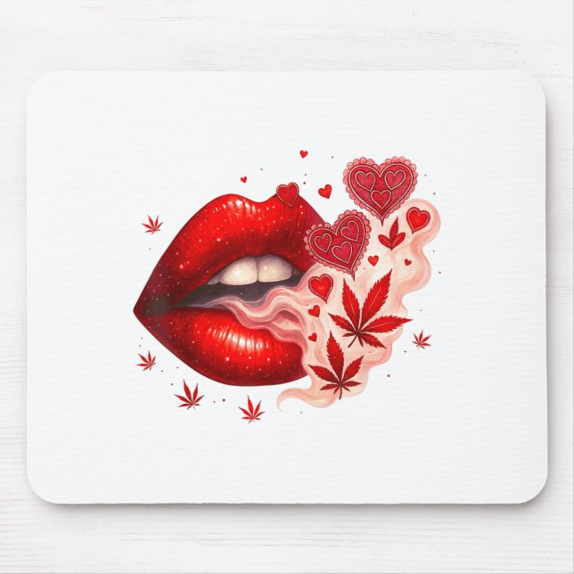 Mousepad Valentine’s Day Weed Lover Stoner Babe  (Frente)