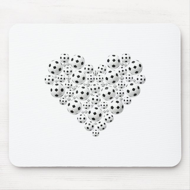 Mousepad Valentine Soccer Heart Drip Srt Love Valentines Da (Frente)