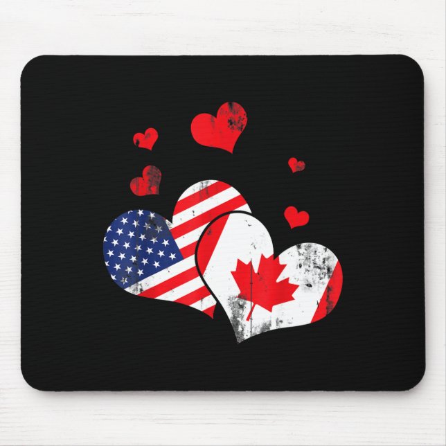 Mousepad Valentine's Day Gift Maple Leaf Canada  (Frente)
