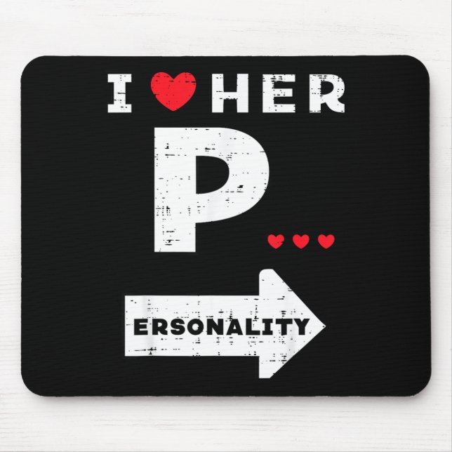 Mousepad Valentines Day I Love Her Ity Matching Couple Men  (Frente)
