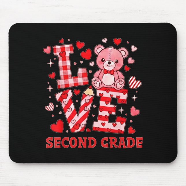 Mousepad Valentine's Day Love Second Grade Teacher  (Frente)