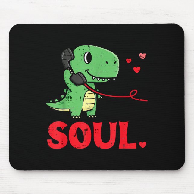 Mousepad Valentines Day Matching Soulmates Soul Dino Trex C (Frente)