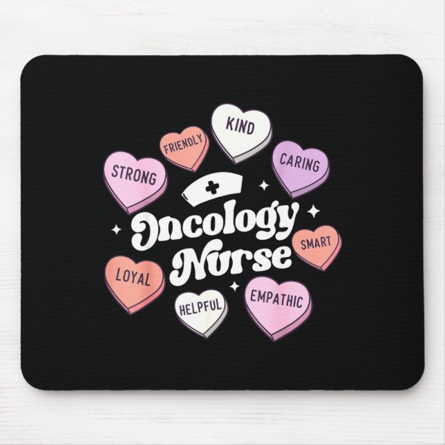 Mousepad Valentines Day Oncology Nurse Cancer Suprt Groovy  (Frente)