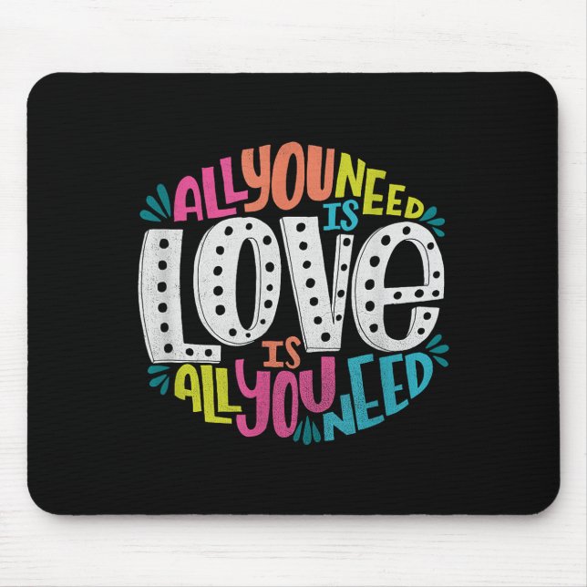 Mousepad Valentine's Day Product - All You Need Is Love  (Frente)