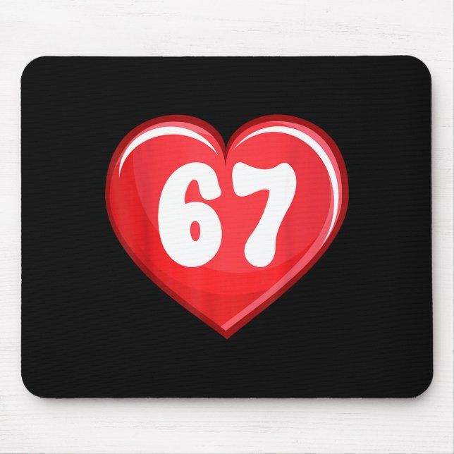 Mousepad Valentine's Day Six Seven Hearts 6 7 Meme Gen Alph (Frente)