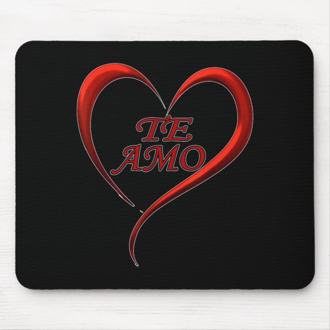 Mousepad Valentines Day Te Amo Spani-shirt  (Frente)