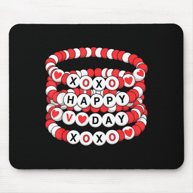 Mousepad Valentines Friendship Bracelets Valentines Women K (Frente)