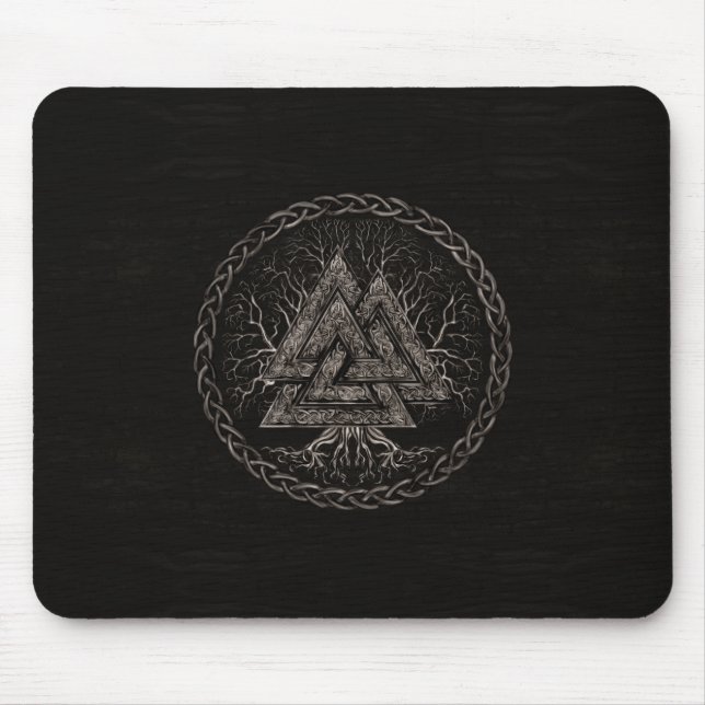 Mousepad Valknut e árvore de vida Yggrdrasil (Frente)