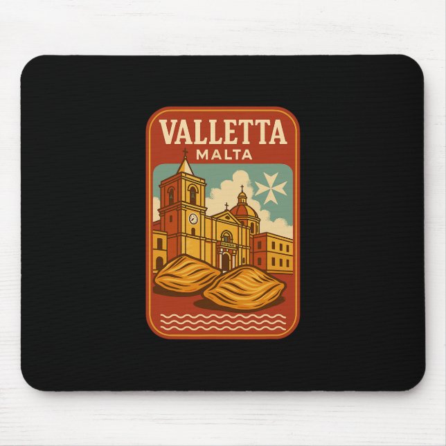 Mousepad Valletta Malta Lembrança Comida Maltesa E Viagem D (Frente)