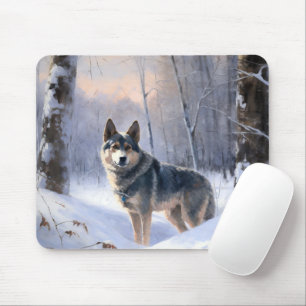 Mousepad Vallhund Sueco Deixa-A Neve Natal