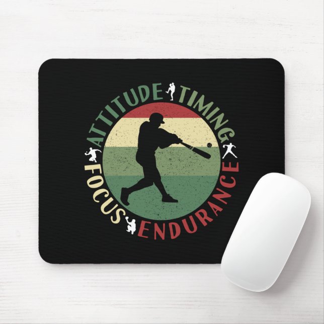 Mousepad Valores Motivacionais de Equipe de Beisebol (Com mouse)