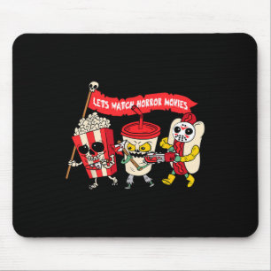 Mousepad Vamos Assistir Filmes Horrores Divertir Figurino D
