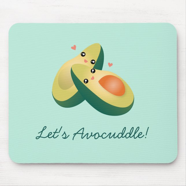 Mousepad Vamos Avocuddle Funny Cute Avocados Pun Humor (Frente)
