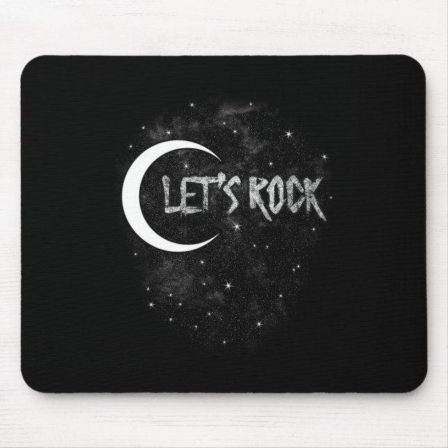 Mousepad Vamos Balançar Na Lua Rock Star Com A Proibição Do (Frente)