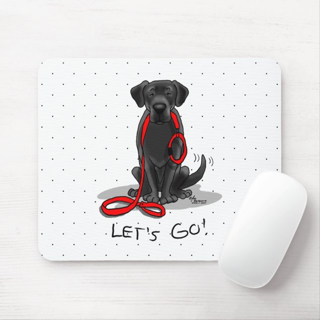 Mousepad Vamos! Black Labrador Retriever - Cachorro Bonito (Com mouse)
