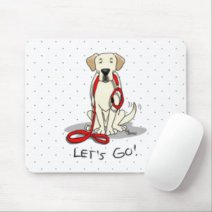 Mousepad Vamos! Cachorro do Retriever do Laborador Amarelo