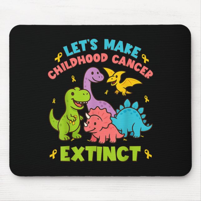 Mousepad Vamos Faz Cancer De Infância Vestir Dinossauros Ex (Frente)
