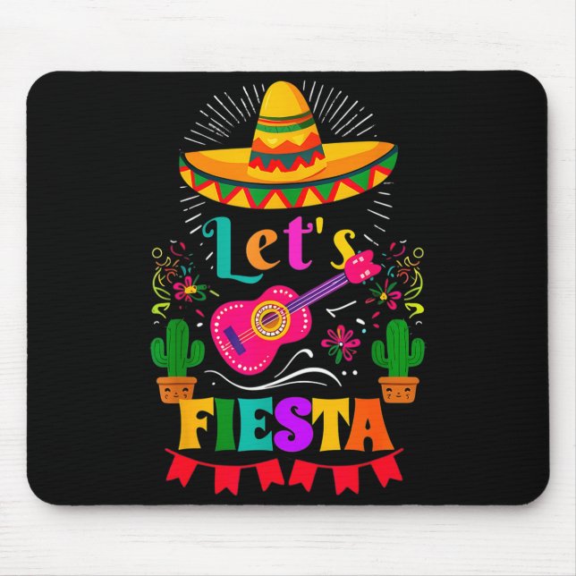 Mousepad Vamos festejar sombrero mexicano cinco de maio cac (Frente)