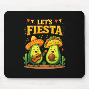 Mousepad Vamos Fiesta Mexicano Cinco de Mayo Avocado Tacos