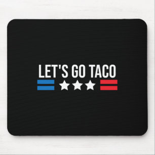 Mousepad Vamos Lá Taco Divertido Bandeira Vintage EUA 1
