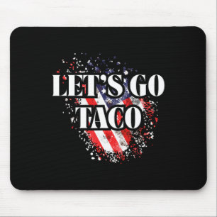 Mousepad Vamos Lá Taco Estilo Político Vermelho Branco Azul