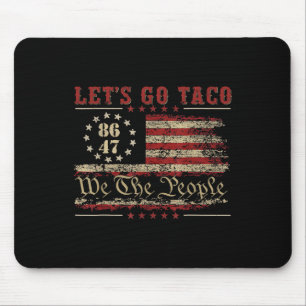 Mousepad Vamos Lá Taco Para Homens Mulheres Bandeira Americ
