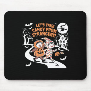 Mousepad Vamos Leva doces de estranhos Dia de as Bruxas eng