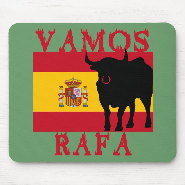 Mousepad Vamos Rafa com a bandeira da espanha (Frente)