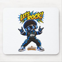 Vamos Rocker! Tapete de Mouse de Jogo do Robô Zap