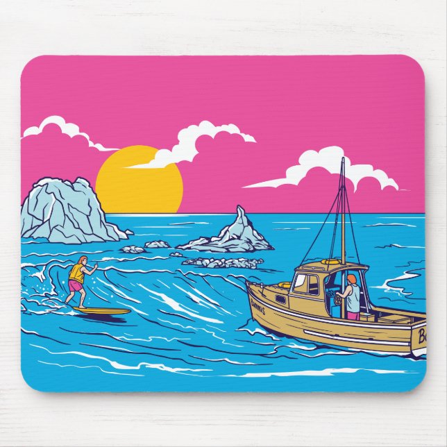 Mousepad Vamos surfar (Frente)