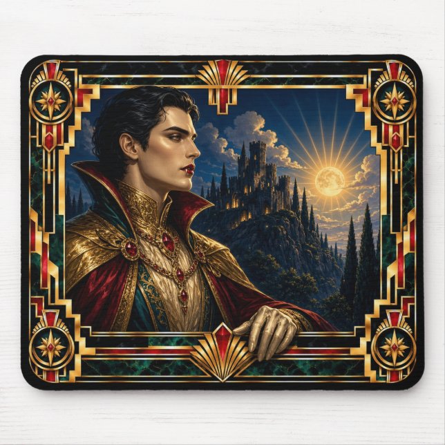 Mousepad Vampiro, Art Déco Mítico (Frente)