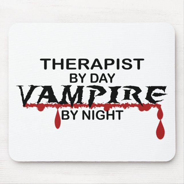 Mousepad Vampiro do terapeuta em a noite (Frente)
