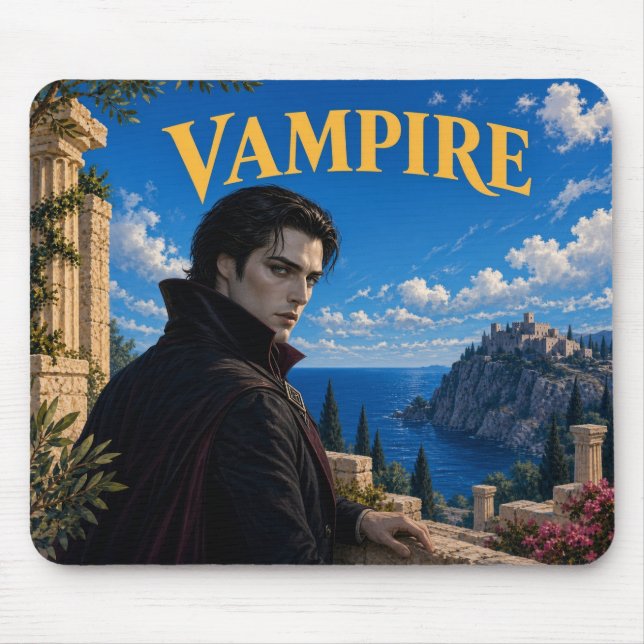Mousepad Vampiro, Monstro de Fantasia Gótica (Frente)