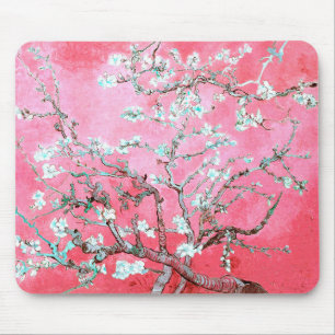 Mousepad Van Gogh Almond Blossomo Azul Rosa