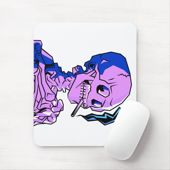 Mousepad Van Gogh, Esqueleto com um cigarro aceso (Com mouse)