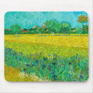 Mousepad Van Gogh Field com Irrises Perto de Arles