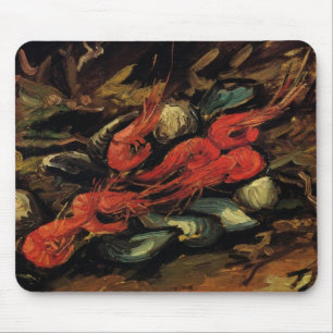Mousepad Van Gogh, mexilhões e camarão, do vintage vida