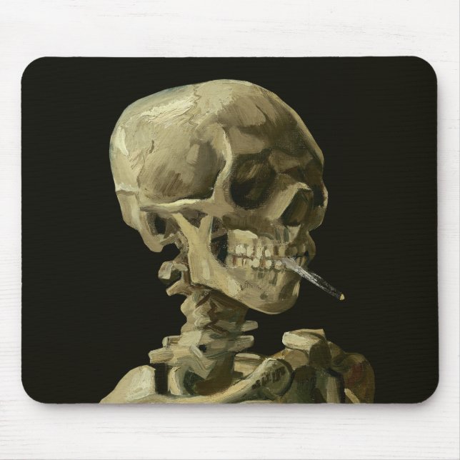 Mousepad Van Gogh, Skeleton with a burning cigarette (Frente)